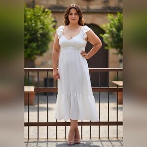 Chic Backless White Dress